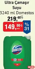 DOMESTOS ULTRA ÇAMAŞIR SUYU 3240 ML fiyat ve kampanya bilgisi